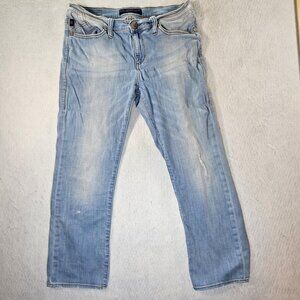 Rock & Republic Kendall Jeans Embellished Pockets Denim Blue Wash Sz 10